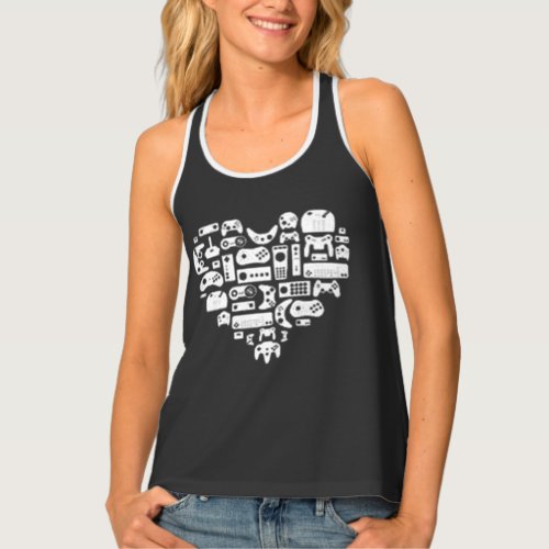 Heart of a Gamer Pullover Level Up Your Style Tank Top