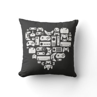 Heart of a Gamer Pullover: Level Up Your Style Throw Pillow
