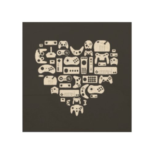 Heart of a Gamer Pullover Level Up Your Style Wood Wall Art