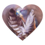Heart Of A Hawk Art Sticker