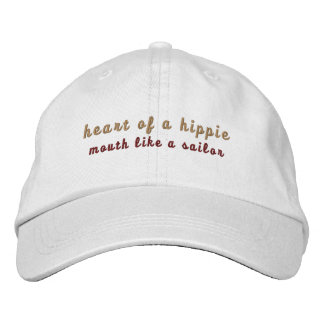 Heart Of A Hippie Mouth Like A Sailor White Hat