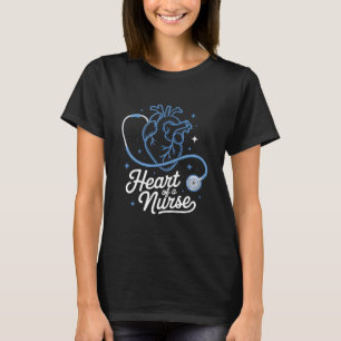 Heart of a Nurse Anatomical Cardiac Nursing Gift R T-Shirt