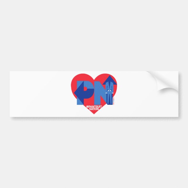 Heart of a Pantsuit Nation Bumper Sticker (Front)