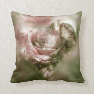 Heart Of A Rose-Antique Pink Art Decorator Pillow