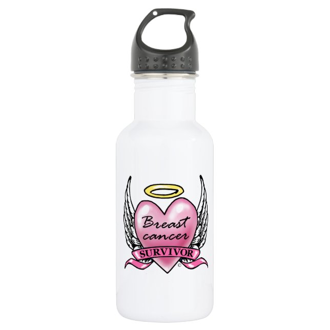 Heart of a Survivor Water Bottle (Front)