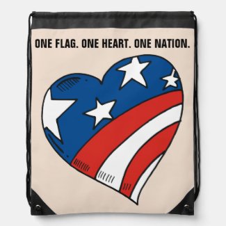 Heart of America Drawstring Bags