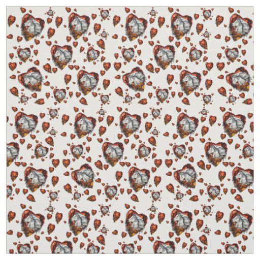 Heart of an Icelandic Horse Fabric
