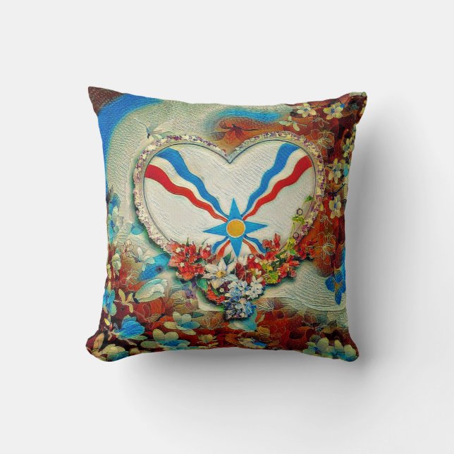 Heart of Assyria Throw Pillow (Front)