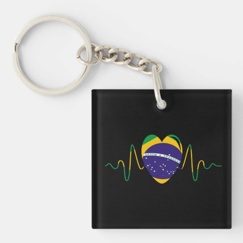 Heart of Brazil Keychain