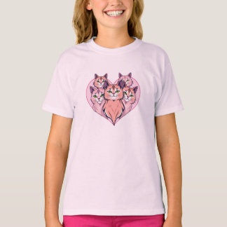 Heart of Cats – Cute Cat Family Love Design T-Shirt