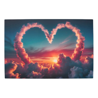 Heart of clouds. metal print