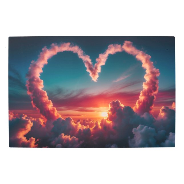 Heart of clouds. metal print (Front)
