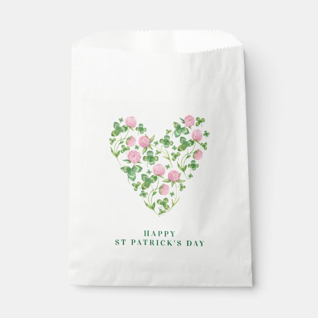 Heart of Clover | St Patrick's Day Favor Bag (Front)