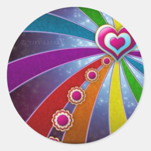 Heart of Color Classic Round Sticker