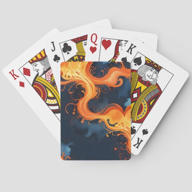Heart of Flames Fire & Skies  Poker Cards (Back)