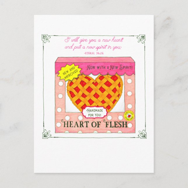 Heart of Flesh Bakery Valentine's Day Postcard (Front)