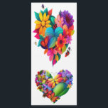 Heart of Flowers and Butterflies<br><div class="desc">This stunning design features a heart made of colorful flowers and butterflies. The flowers are in a variety of bright colors, including red, pink, yellow, and blue. The butterflies are also in a variety of colors, including white, black, and orange. The heart is made up of a variety of different...</div>