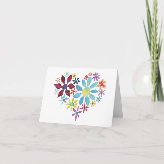 Heart of Flowers Card (Front)