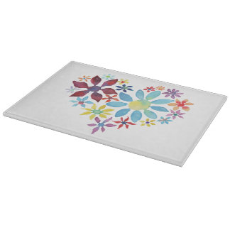 Heart of Flowers Cutting Board