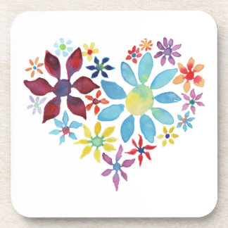 Heart of Flowers Drink Coaster