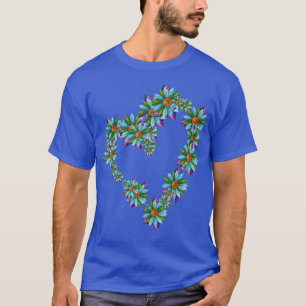 Heart Of Flowers For Gardeners Florists and T-Shirt