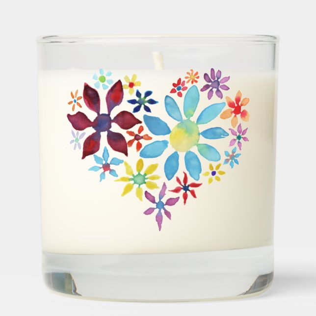 Heart of Flowers Scented Candle (Right)