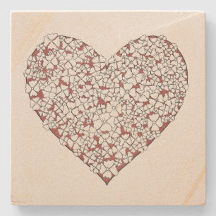Heart of Flowers Stone Coaster