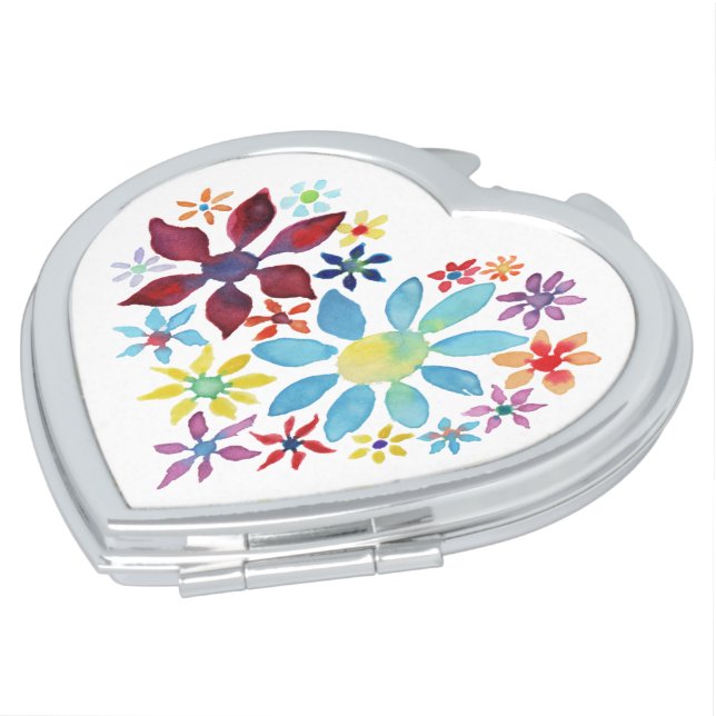 Heart of Flowers Vanity Mirror (Turned)