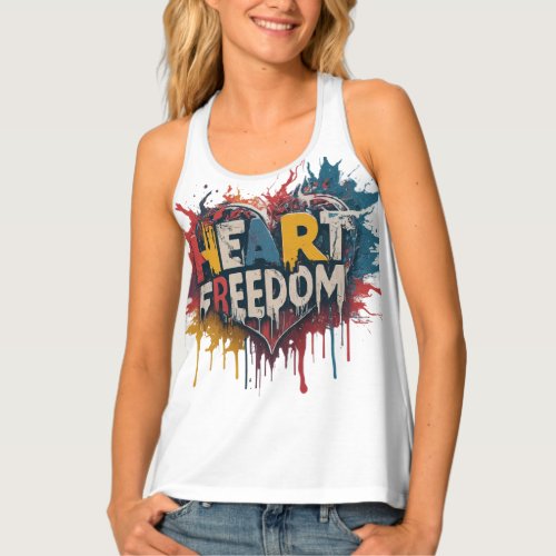 Heart of freedom  tank top
