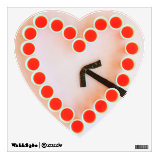 heart of glasses with arrow on a wall decal