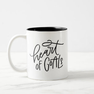 Heart of Goals Handlettered Two-Tone Coffee Mug