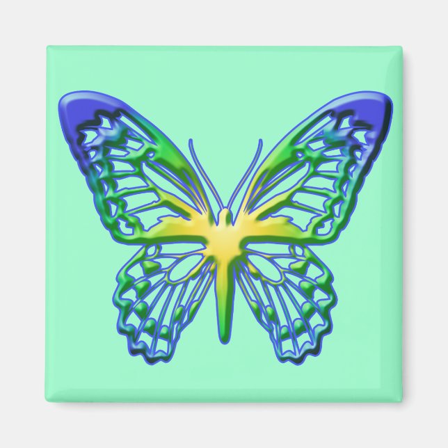 Heart of Gold Butterfly Magnet (Front)