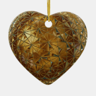 heart of gold ceramic ornament