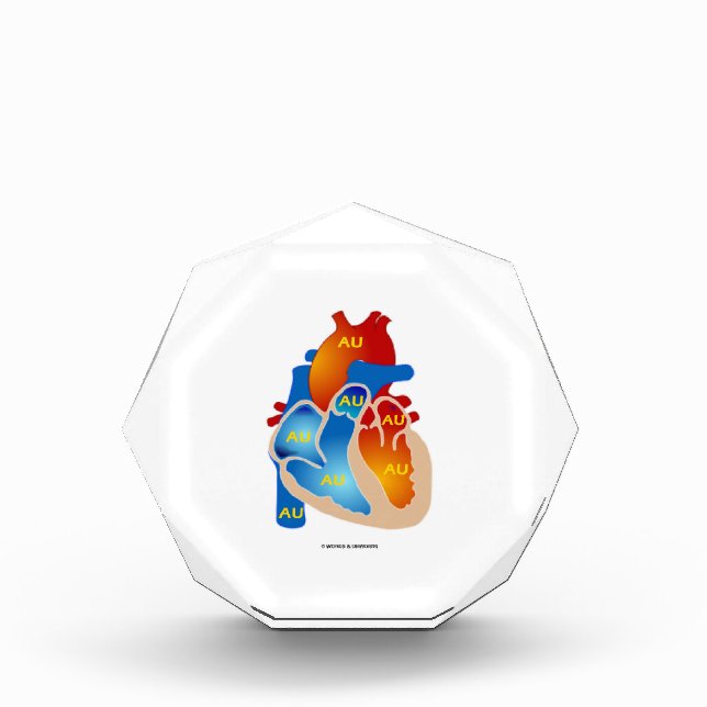 Heart Of Gold (Chemical Symbol AU) Acrylic Award (Front)
