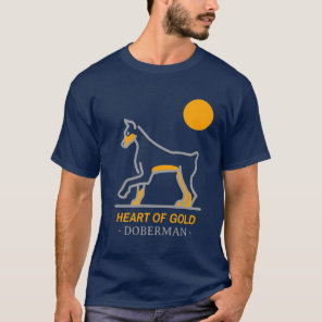 Heart of gold: Doberman T-Shirt