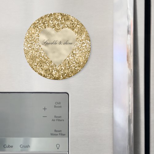 Heart of Gold Glitter Personalized             Magnet