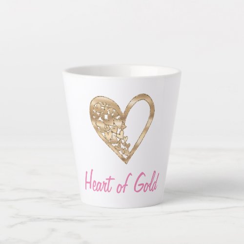 Heart of Gold Latte Mug