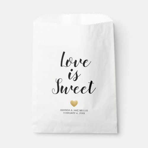 Heart of Gold Love is Sweet Favor Bag