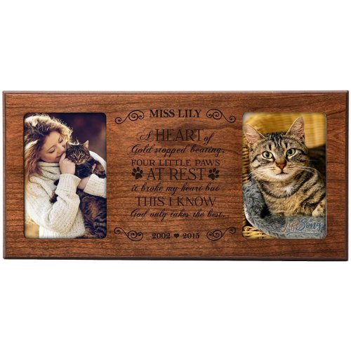 Heart of Gold Memorial Cherry Picture Frame