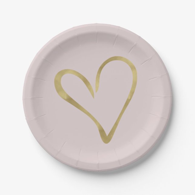 Heart of Gold Paper Plates (Front)