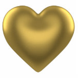 Heart of Gold Pin Cutout<br><div class="desc">Acrylic photo sculpture pin with an image of a gold heart. See matching acrylic photo sculpture keychain, magnet and ornament. See the entire Valentine’s Day Buttons & Pins collection under the ACCESSORIES category in the HOLIDAYS section.</div>