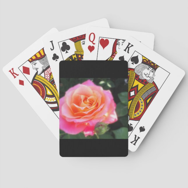 Heart of Gold Rose Poker Cards (Back)