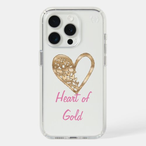 Heart of Gold iPhone 15 Pro Case