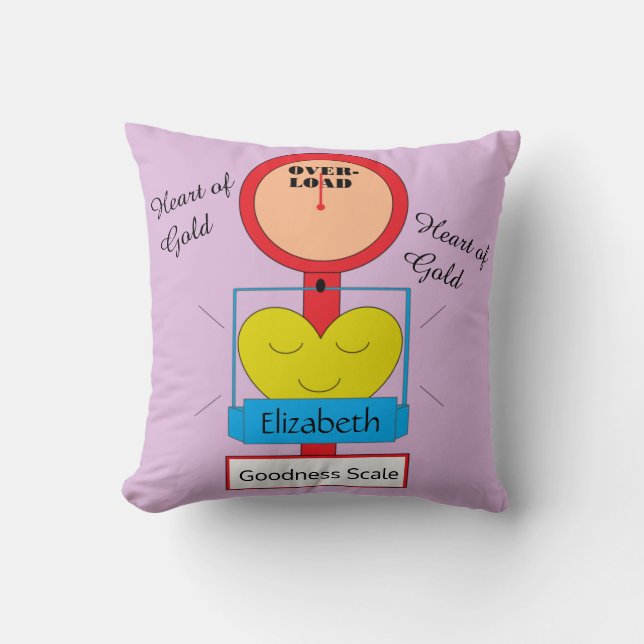 Heart of Gold V3:  Throw Pillow (Front)