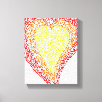 Heart of Gold Wrapped Canvas Print