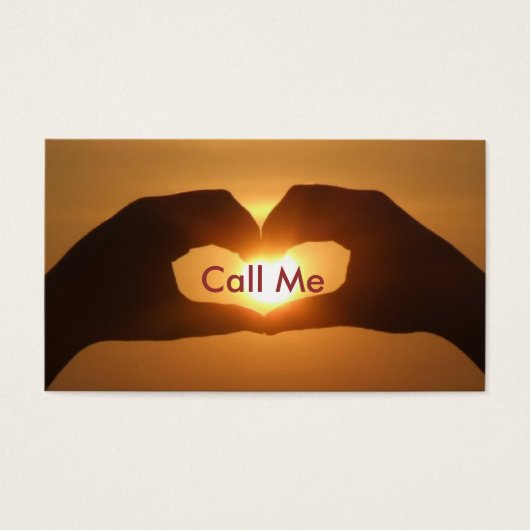 Heart  of Hands Call Me Card (Front)