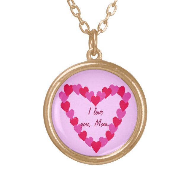 Heart of Hearts, I love you Mom, necklaces (Front)