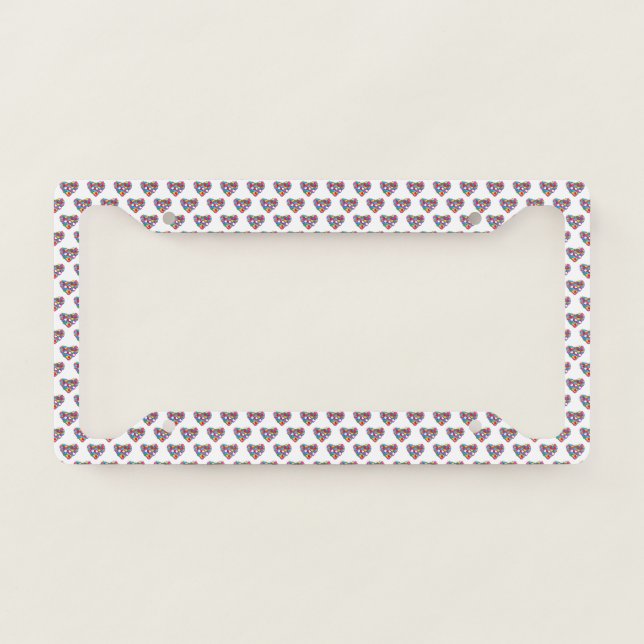 Heart of Hearts License Plate Frame – Cute  (Front)