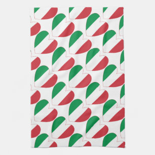 Heart of Italy Flag Tiled Towel