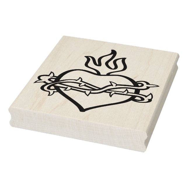 Heart of Jesus 2 illustration pattern art stamp (Stamp)